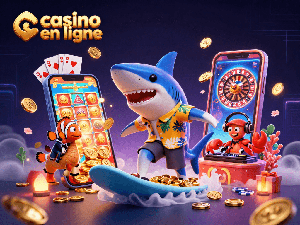 Jouer au casino en ligne et s'amuser avec des symboles de jeux et de l'argent virtuel