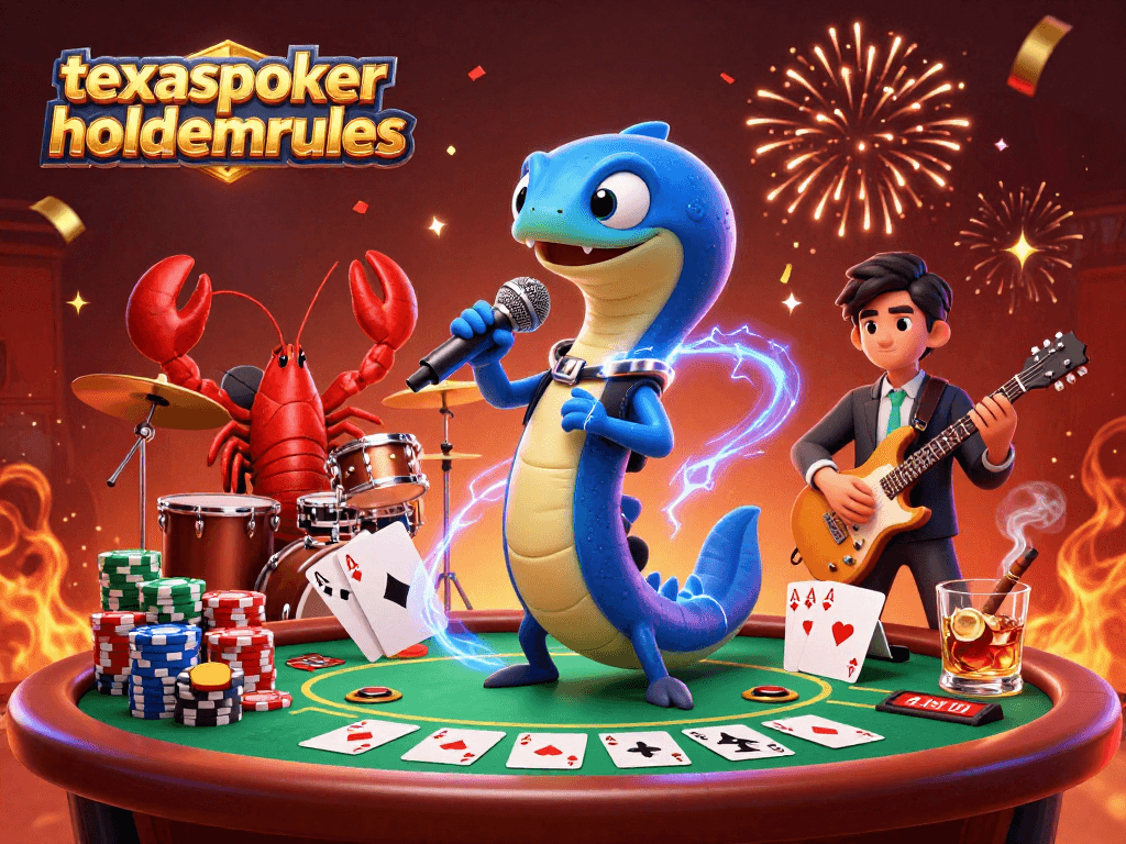 Winning strategies in texaspokerholdemrules with a vibrant casino scene of musical sea characters.