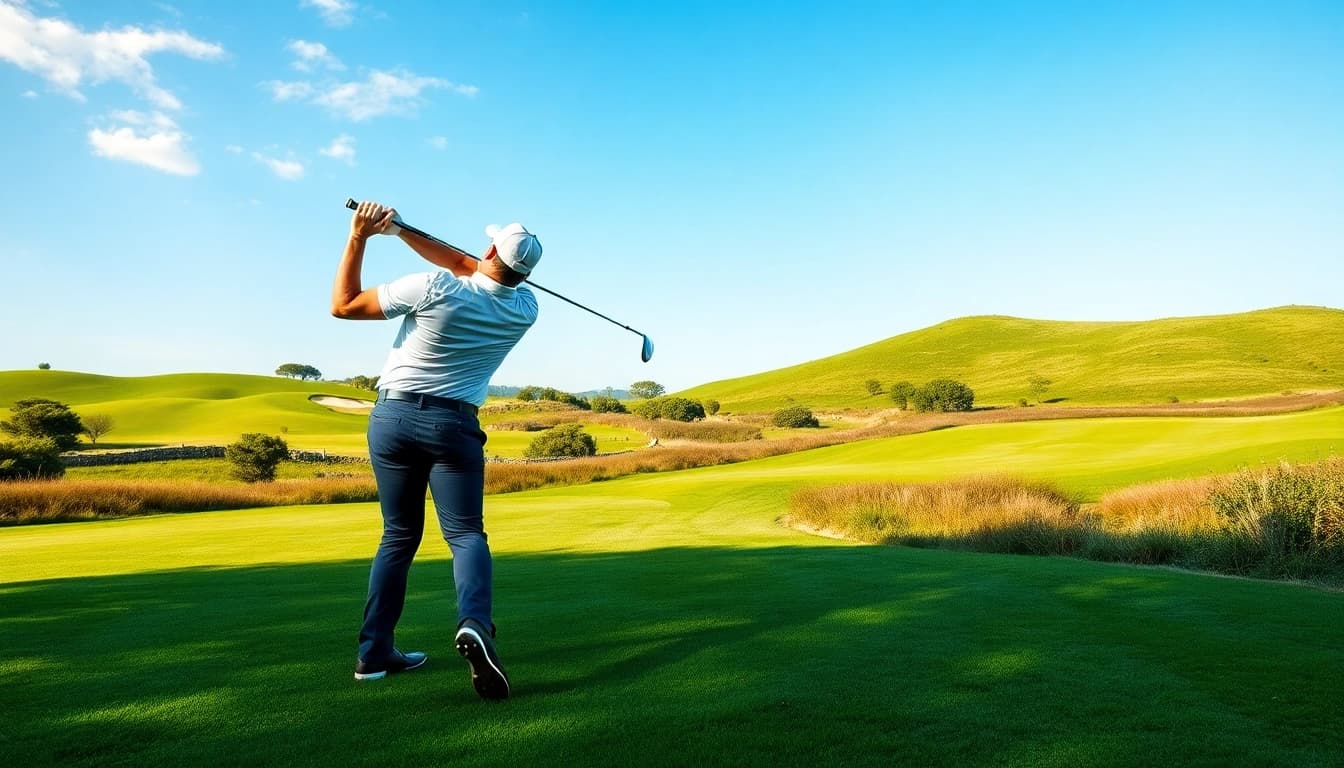 Golfer in action on the course showcasing proficiency and passion for Golf.