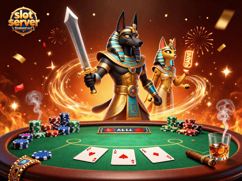 Play and win on slot server thailand no 1 with ancient Egyptian warriors and slot symbols