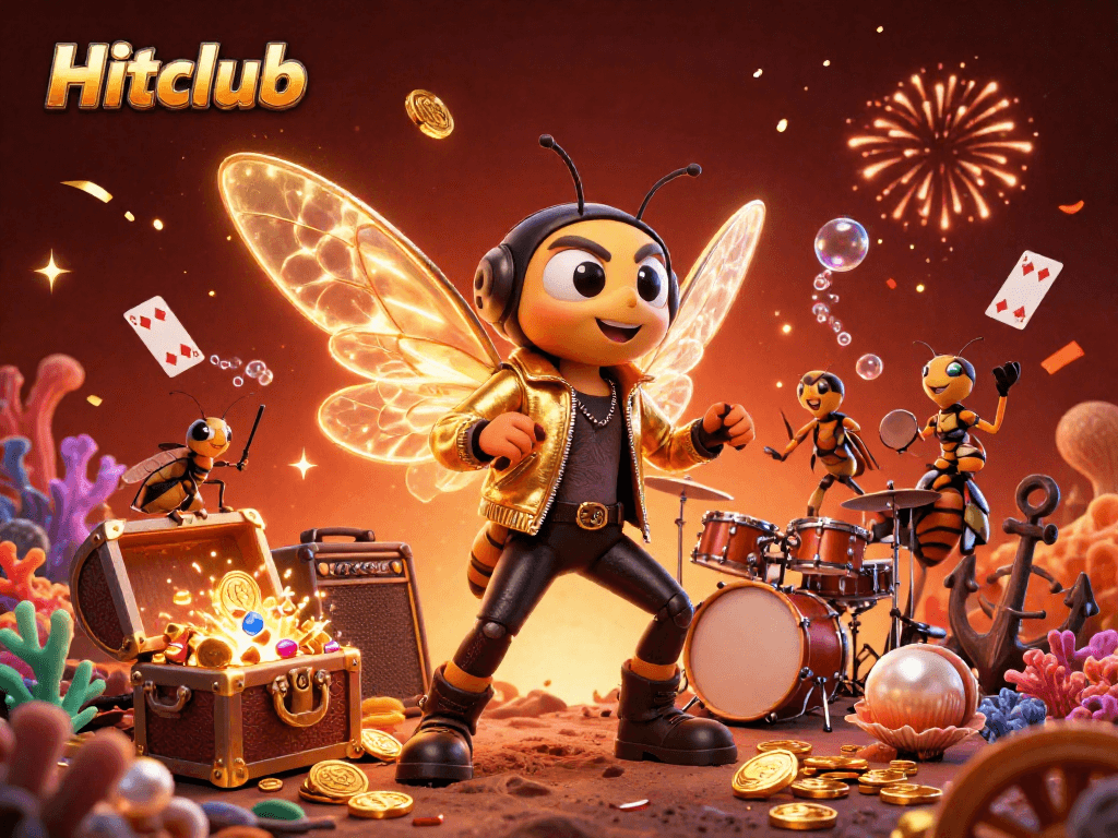 Hitclub brings excitement alive with a 3D casino-themed rock star scene bursting with energy.