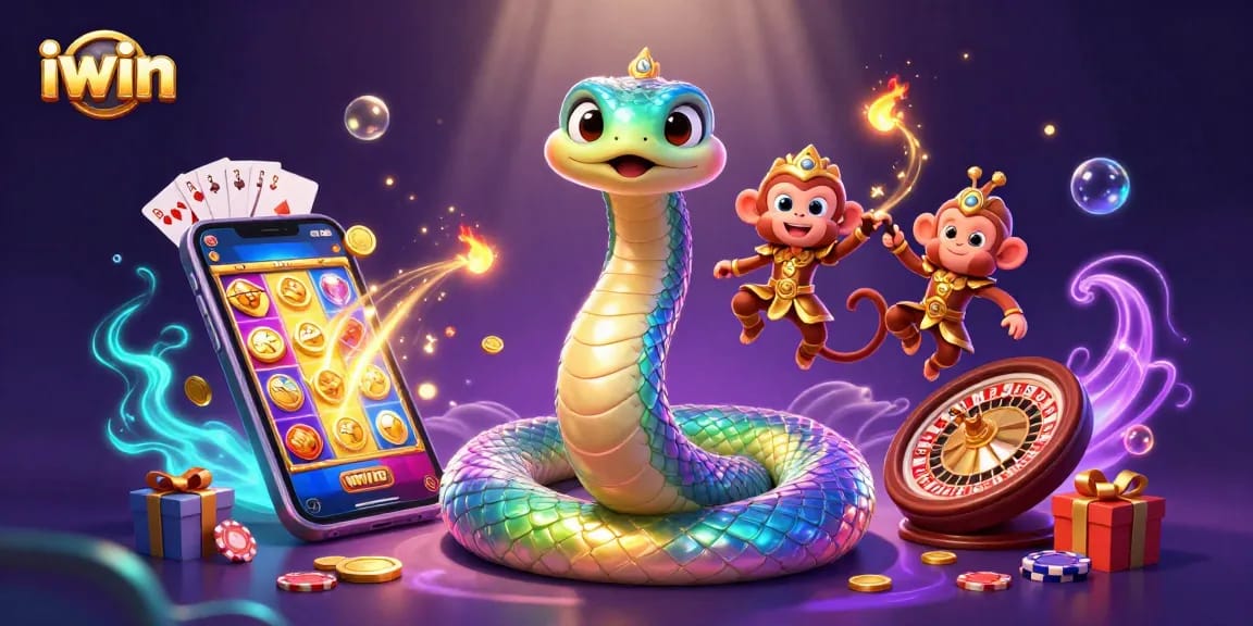 Join the fun at iwin's vibrant casino scene with colorful slots and lively characters.