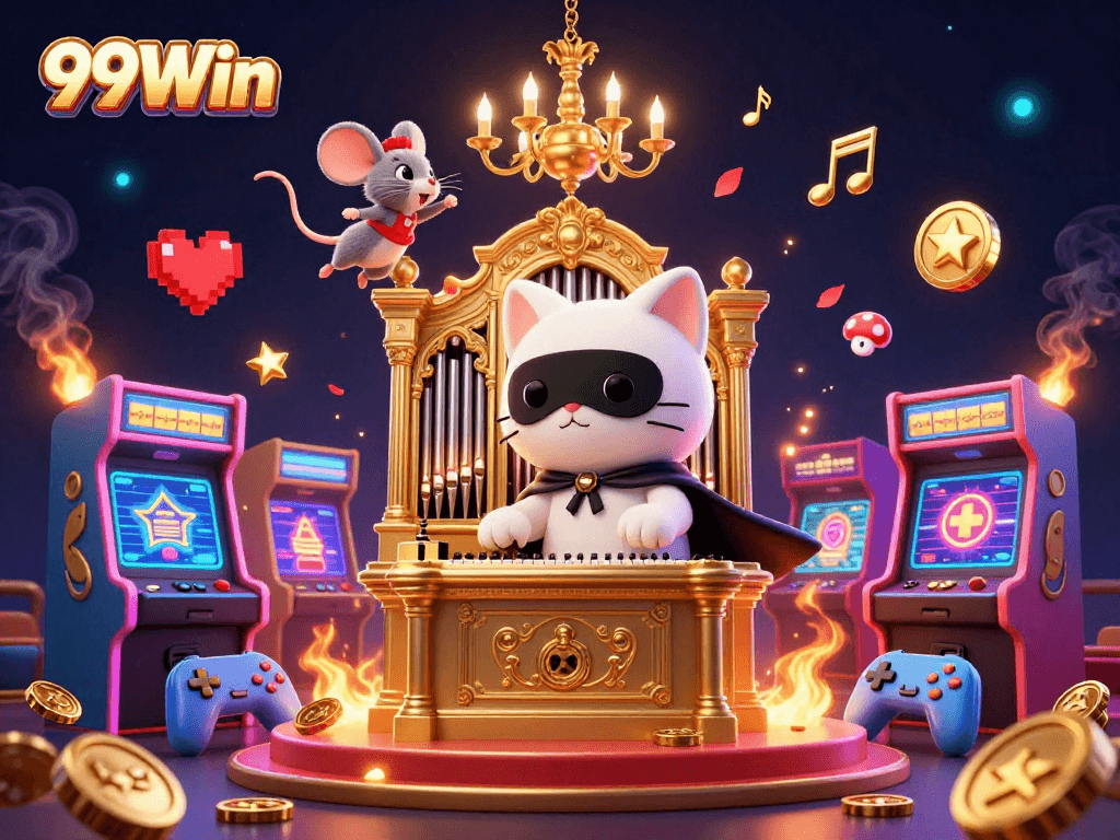 Experience thrilling action at 99Win with a lively casino scene packed with colorful gaming elements.