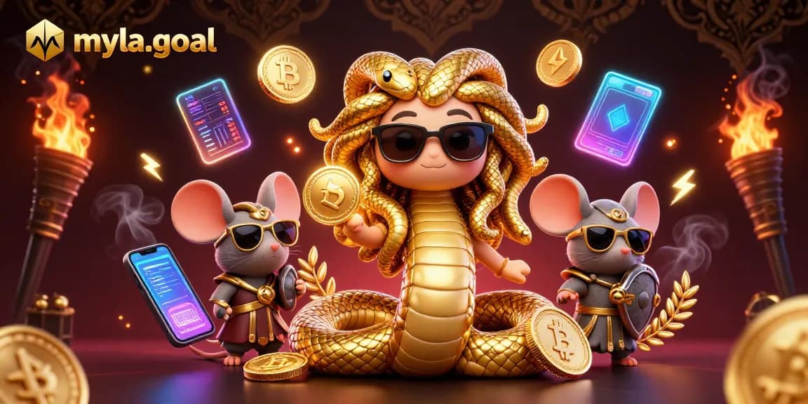 Engage in myla-goal while enjoying a colorful, dynamic scene of casino elements and fun characters.