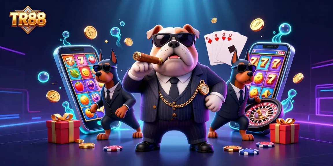 Engage with TR88's vibrant online slots featuring immersive casino elements and characters.