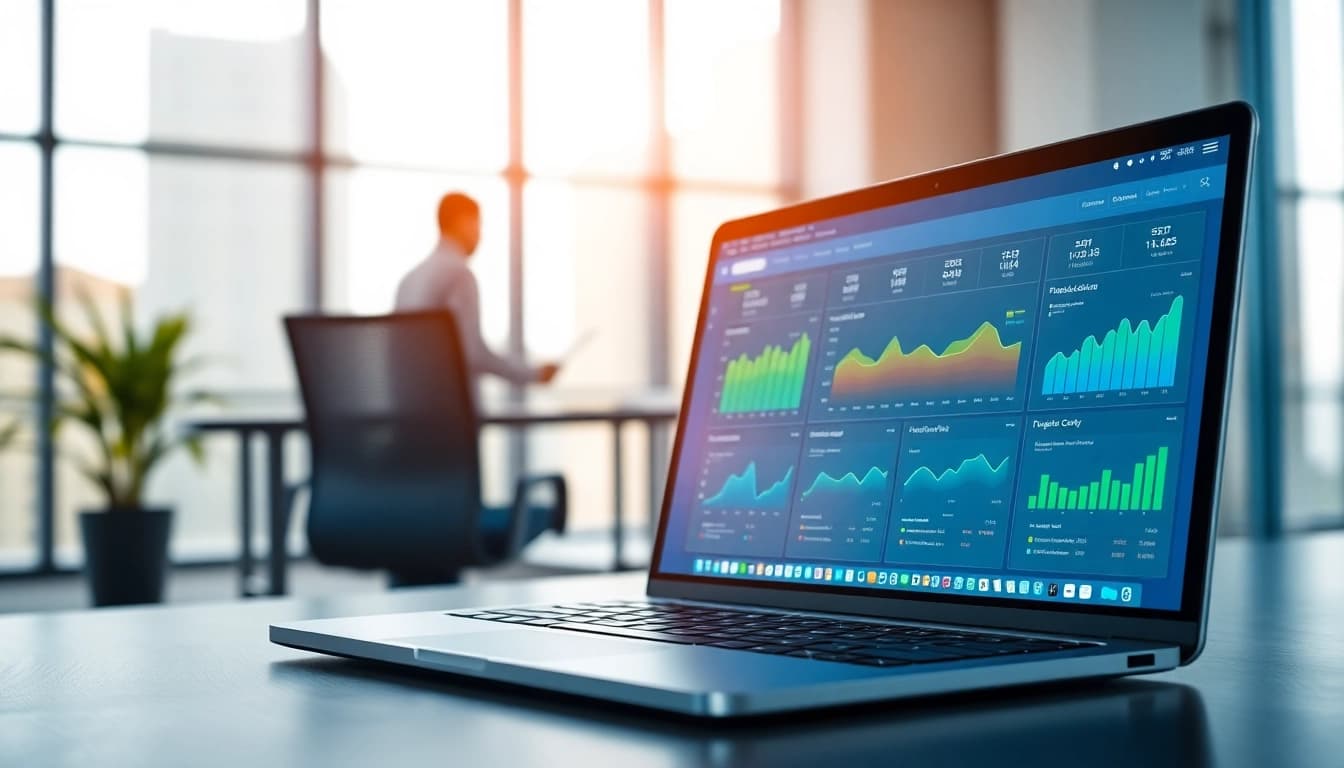 Utilize AI content engine for property developers in a professional workspace setting focusing on analytics and content.