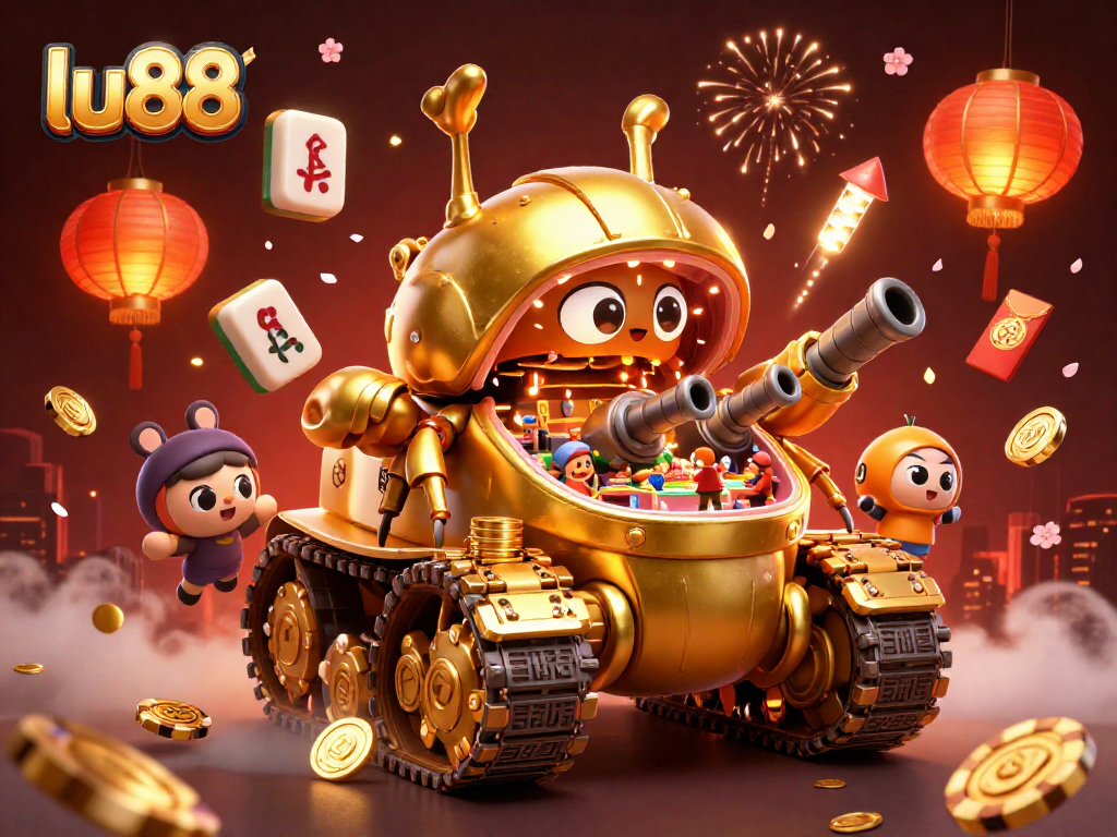 Experience the thrilling action of lu88's miniature casino world with a golden beetle tank.