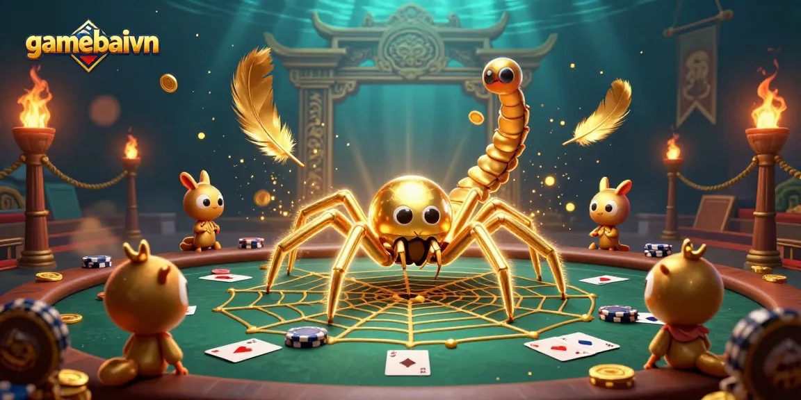 Join the gamebaivn poker table and win with strategic bets amidst lively casino elements.
