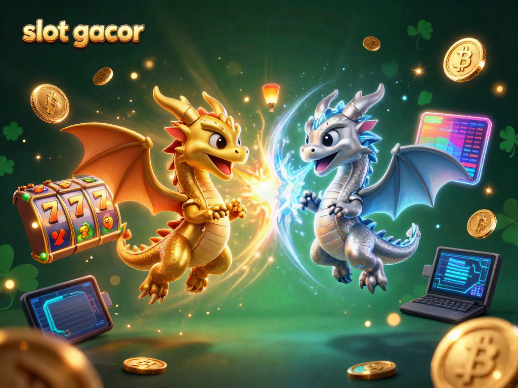 Experience thrilling gameplay with slot gacor featuring dynamic dragons and vibrant symbols!