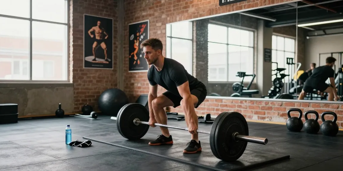 Somatrop Steroid Shop showcasing an athletic man training with weights in a modern gym environment.