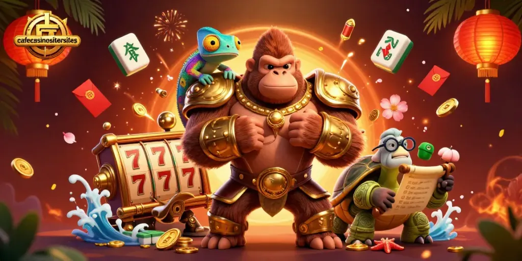 Engage with cafecasinosistersites as a powerful gorilla king explores dynamic slot gaming adventures.