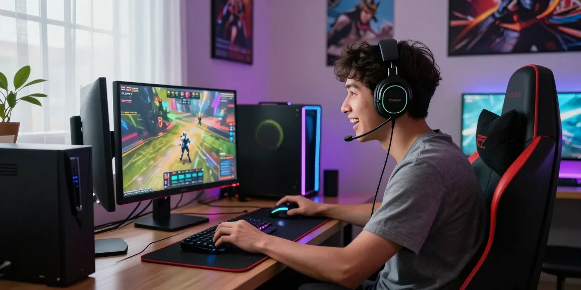 Engaged gamer enjoying online game with vibrant graphics at mantra88.