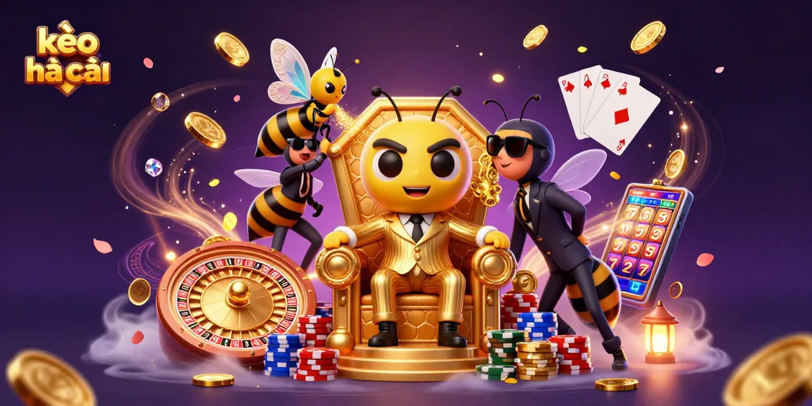 Experience the thrill of kèo nhà cái with a vibrant 3D scene featuring animated casino elements and characters.