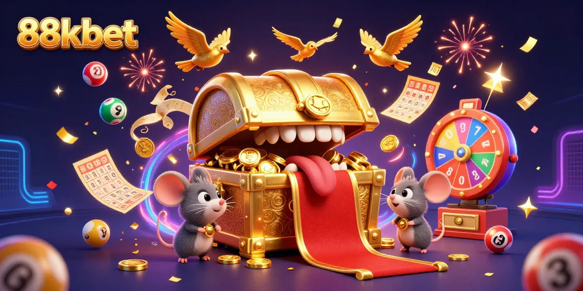 Experience thrilling adventures in gambling with 88kbet as colorful lottery balls and prizes come to life.