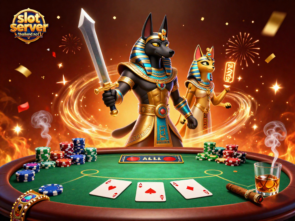 Play and win on slot server thailand no 1 with ancient Egyptian warriors and slot symbols