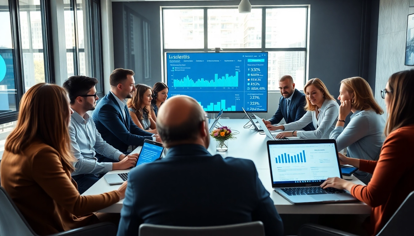Boost efficiency with Superhuman for sales, featuring a dynamic team meeting with email analytics.