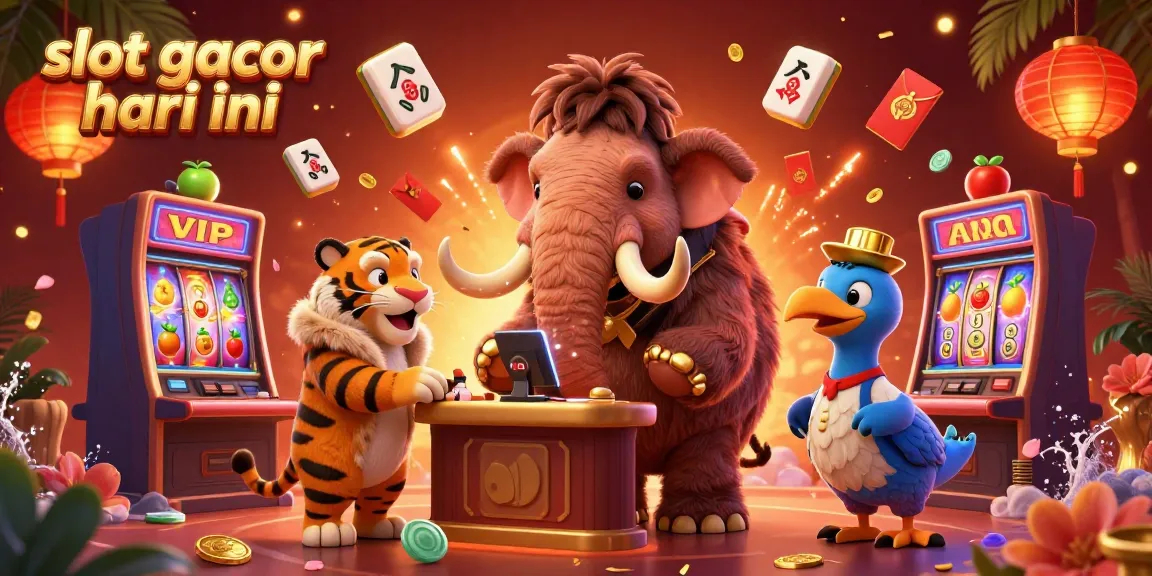 Experience the thrill of slot gacor hari ini with vibrant characters and dynamic casino elements.
