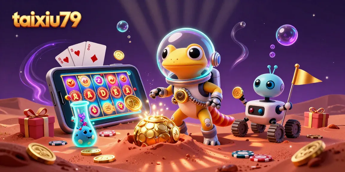 Experience thrilling gameplay at taixiu79 with a vibrant Martian scenario revealing a golden casino adventure.