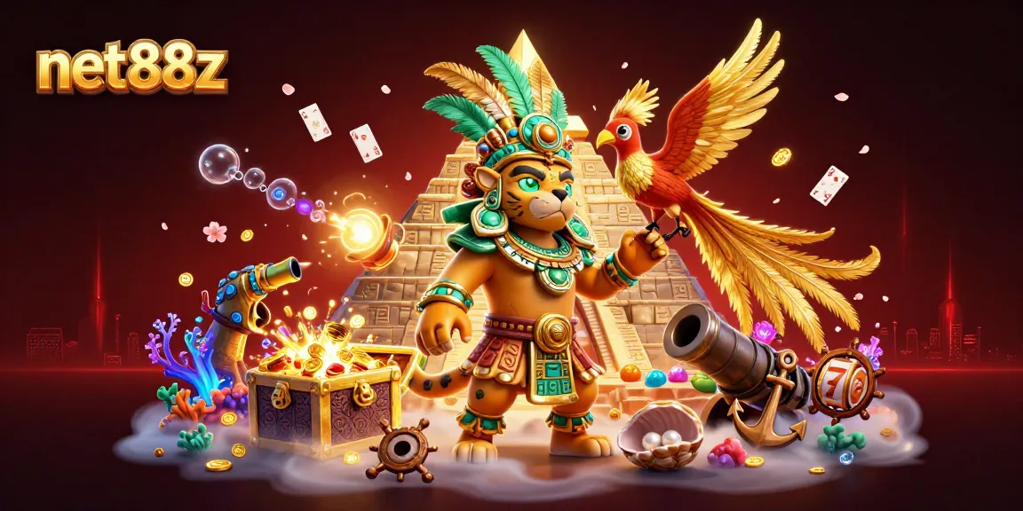 Experience thrilling gameplay at net88z with vibrant Mayan-themed casino elements.