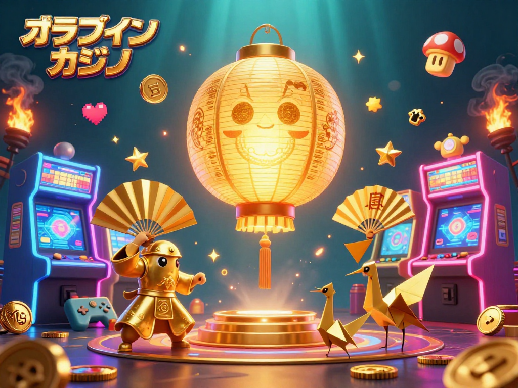 オンラインカジノでプレイ中の金色の精霊と戦士が輝くシーン。