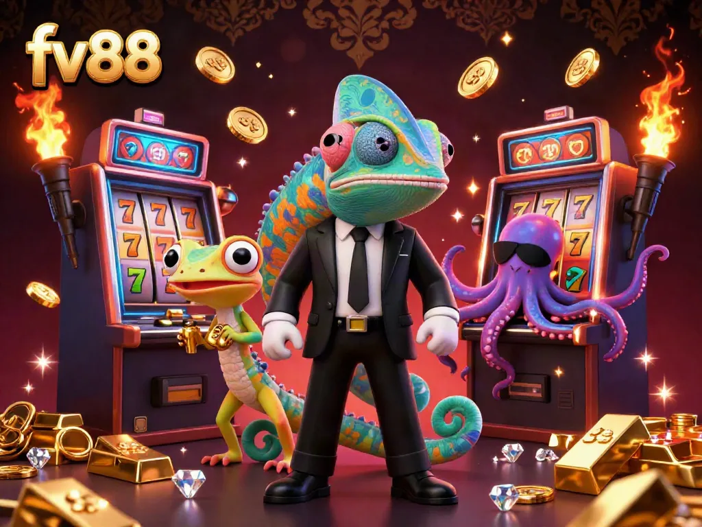 Spin the reels of adventure with fv 88 featuring a secret agent chameleon and riches galore.
