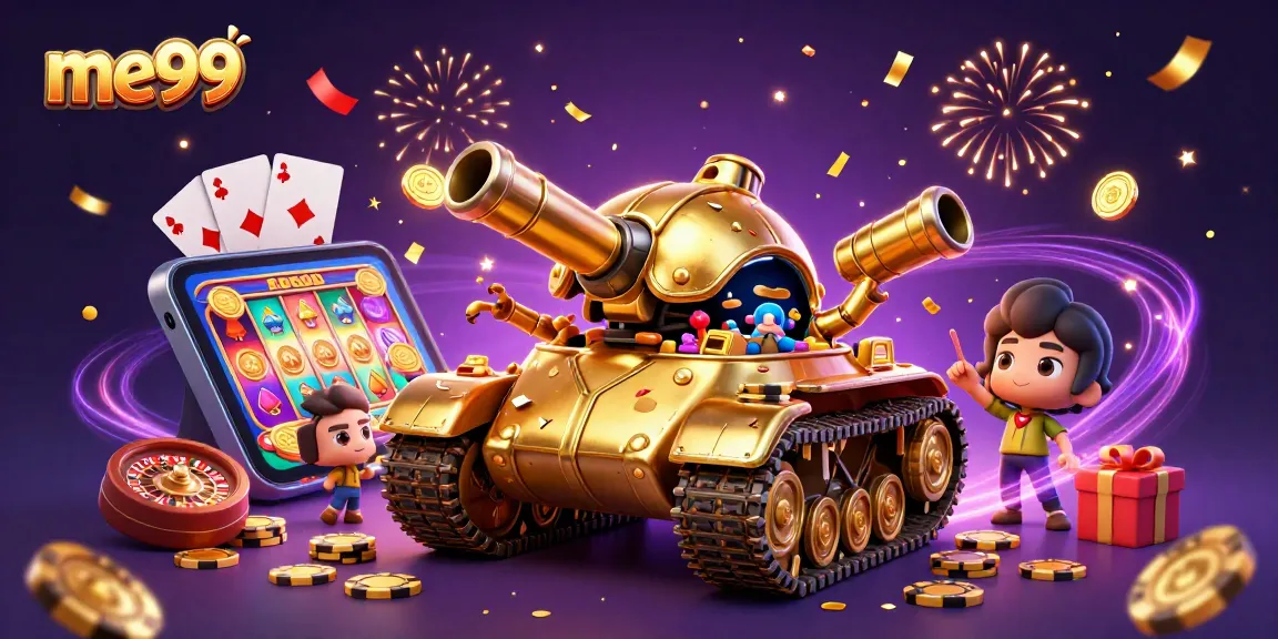 Experience exciting gameplay at me99 with a golden beetle tank casino and magical elements.