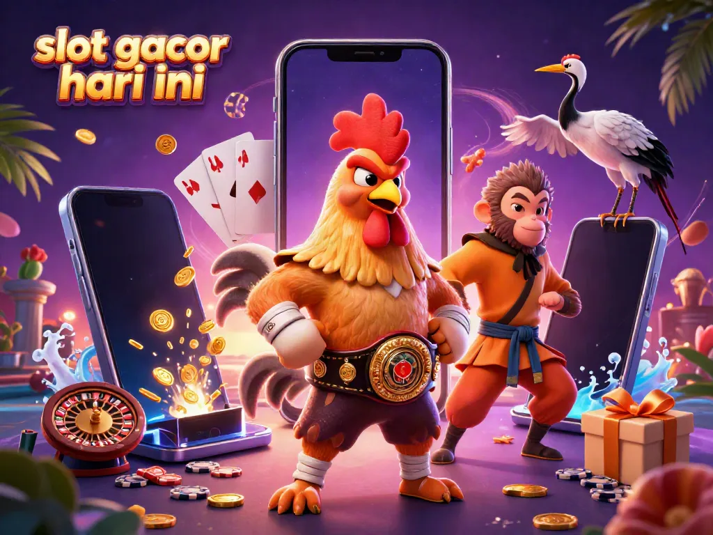 Experience the excitement of slot gacor hari ini with dynamic characters and vibrant casino elements.