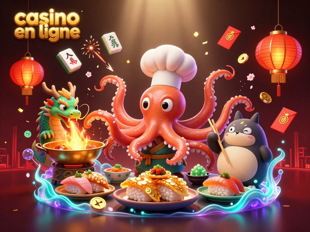 Gagnez avec les jeux de casino en ligne dans une scène vibrante remplie d'éléments interactifs.