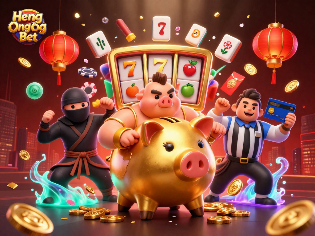 Engage in thrilling gaming adventures with Heng Ong Bet featuring a dynamic casino scene.