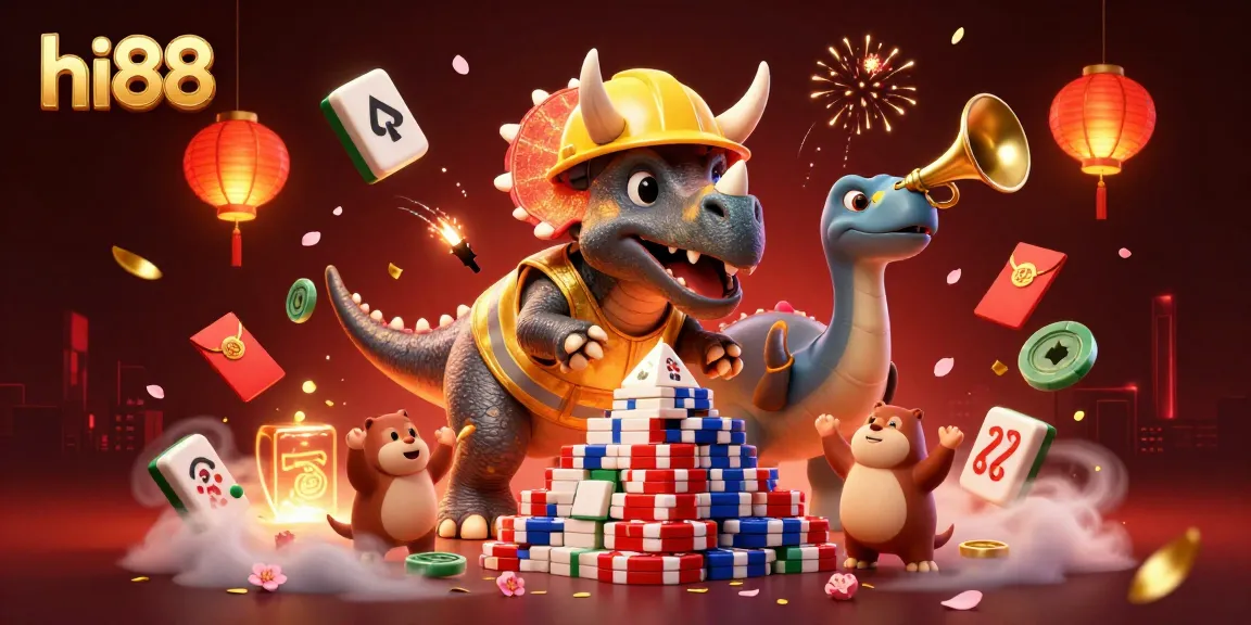 Celebrate wins with hi88's exciting atmosphere of poker excitement and playful characters.