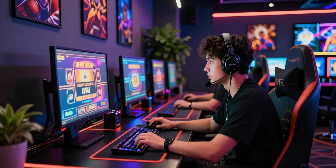 Bintang77 bermain slot online dengan antusias di ruang permainan modern.