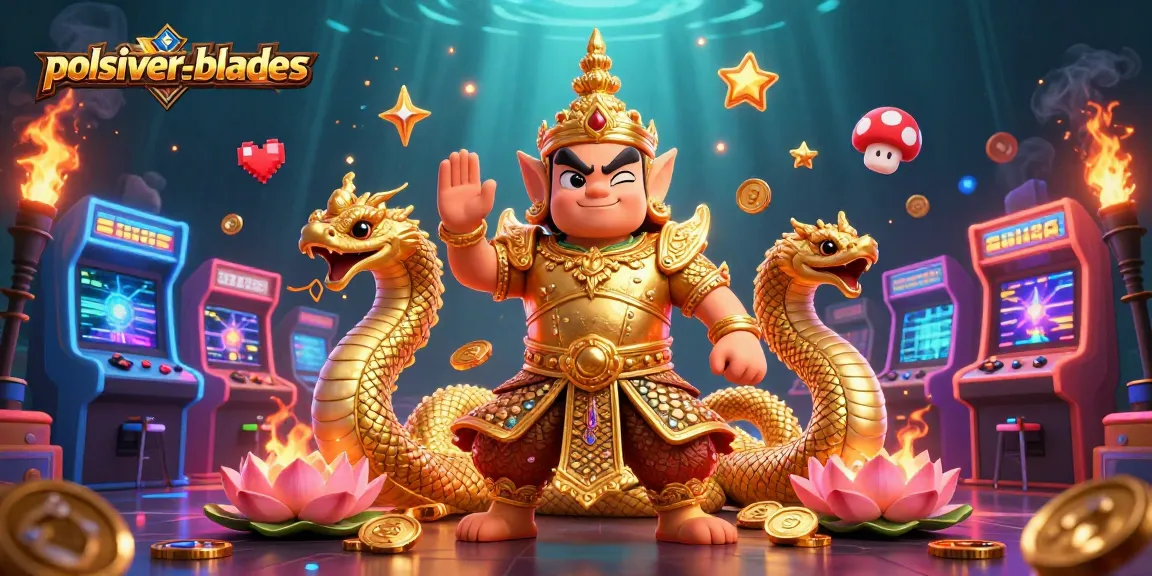 Engage with polsilver-blades in this vibrant casino-themed 3D illustration showcasing premium gaming elements.