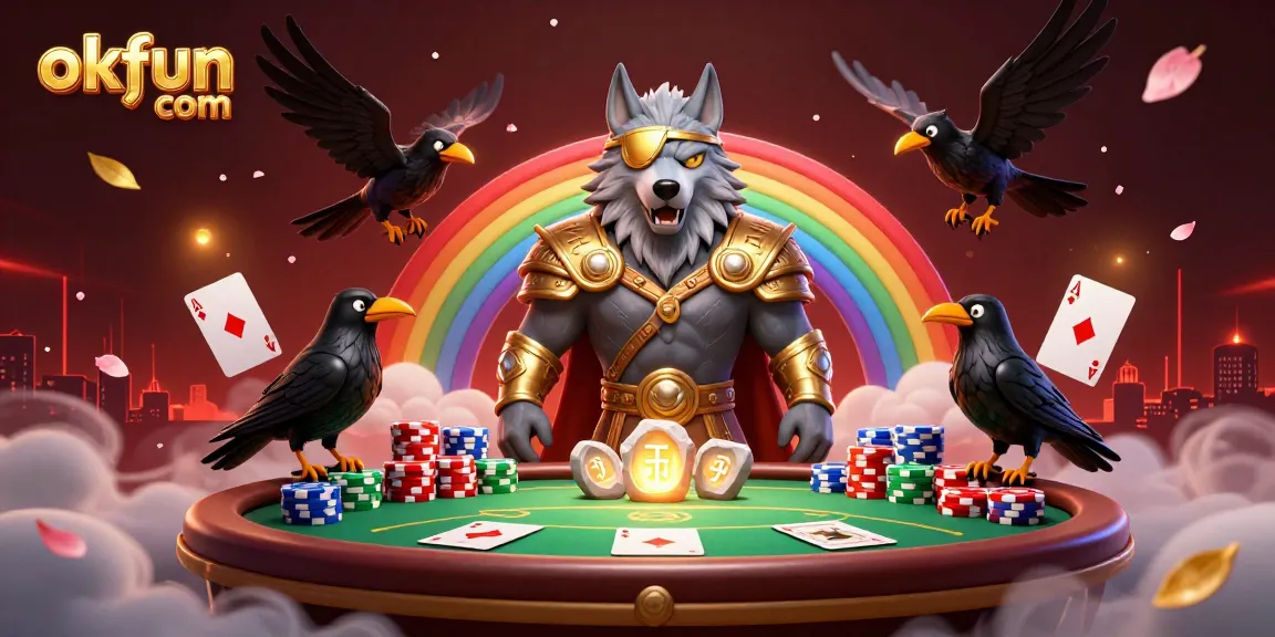 Experience the thrill as you explore okfun com with a vibrant Norse mythology-inspired casino scene.