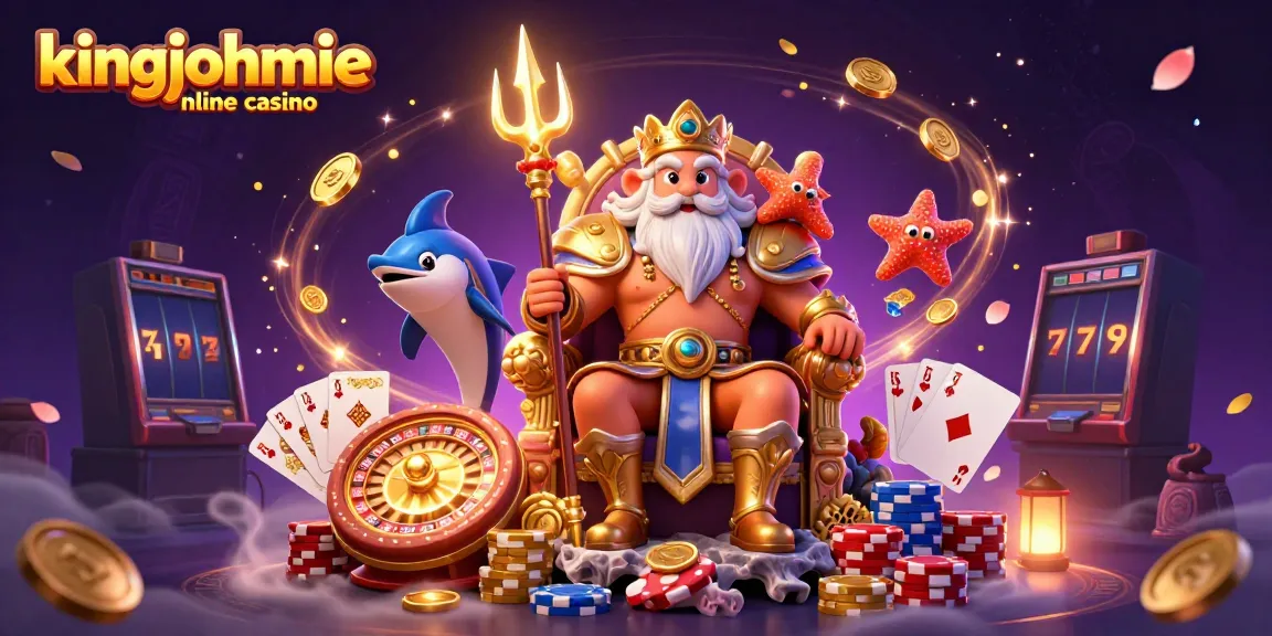 Experience the thrill of kingjohnnie online casino with vibrant casino elements and characters.