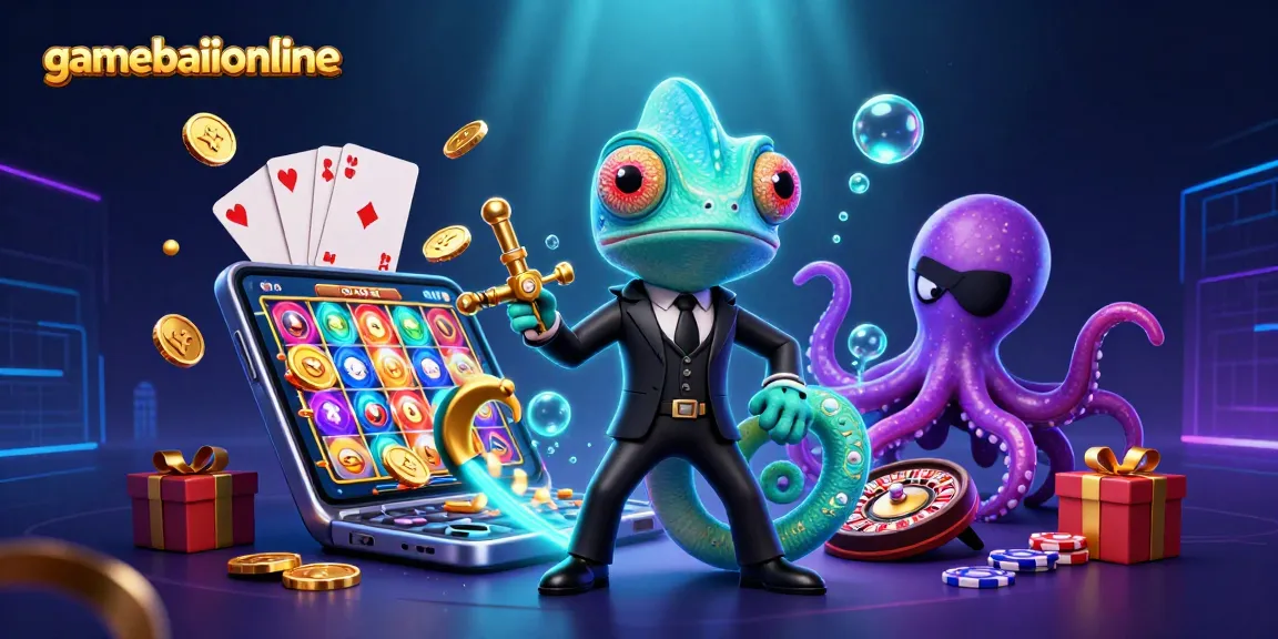 Engage with gamebaiionline's thrilling slot experience featuring vibrant characters and dynamic casino elements.