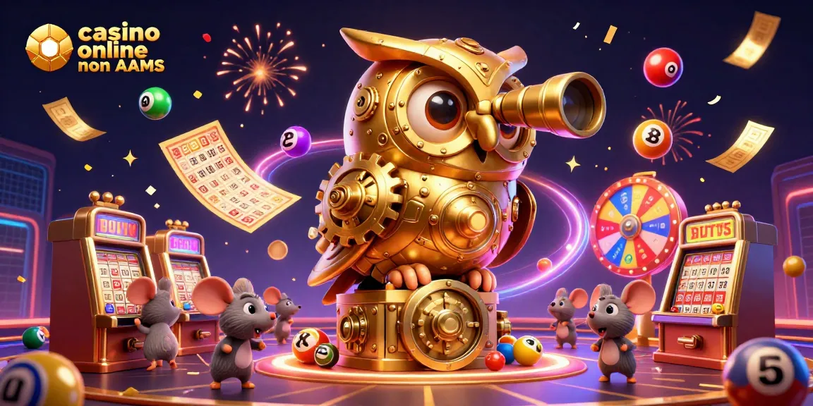 Giocando al casino online non AAMS con una scena vivace di giochi e divertimento