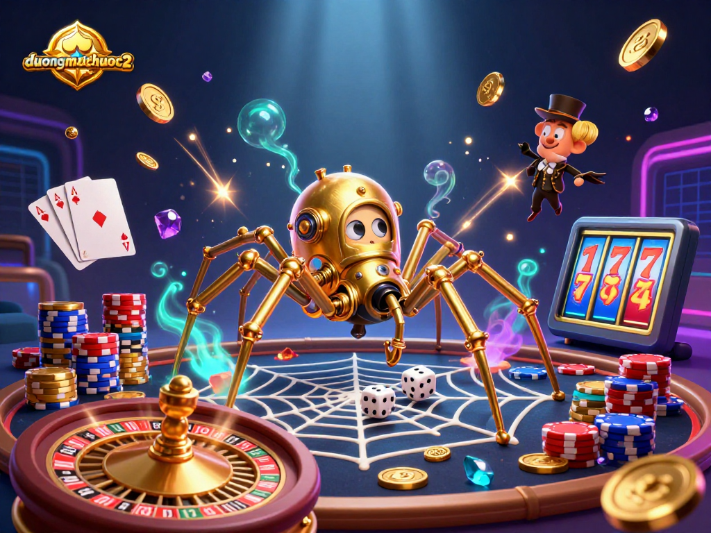 Engage in thrilling gameplay with duongmatchuoc2 as steampunk characters spin, catch, and win.