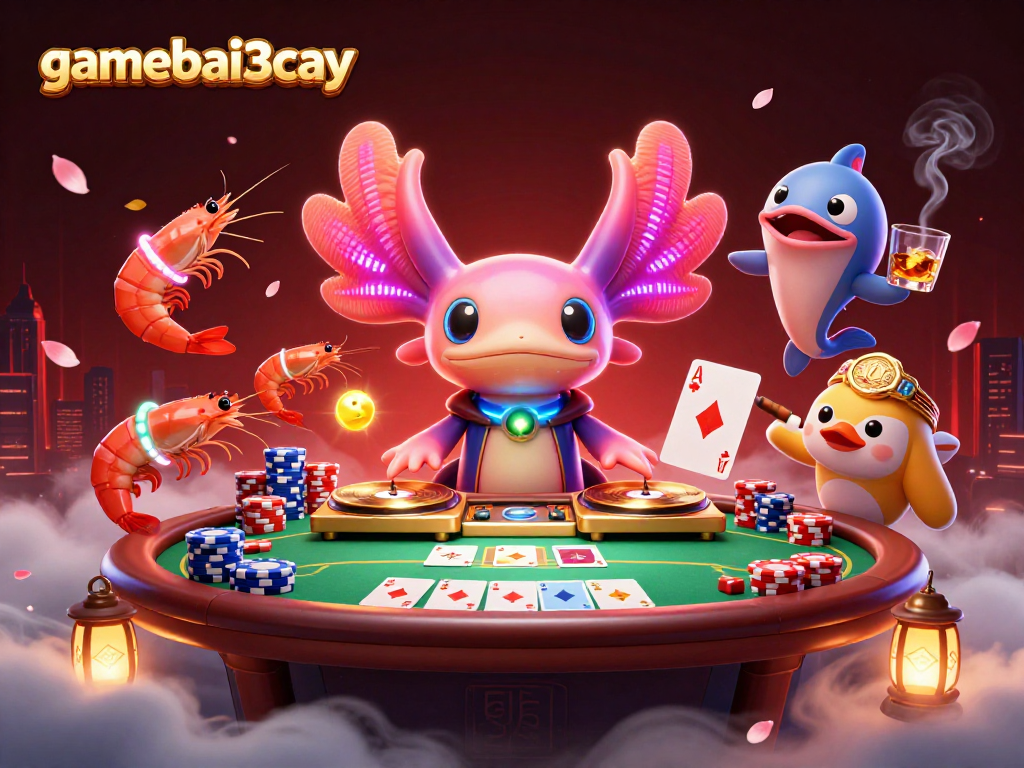 Spin to win with gamebai3cay featuring a vibrant casino scene with exciting poker action.