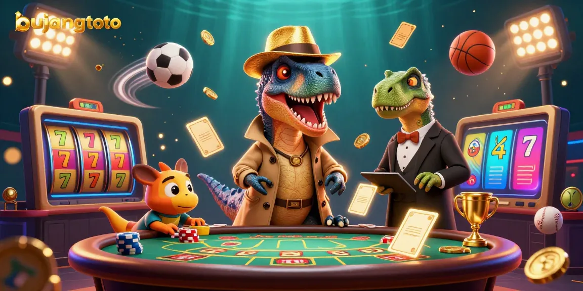 Bujangtoto Velociraptor card counter at blackjack table in a vibrant casino scene, showcasing dynamic games and excitement