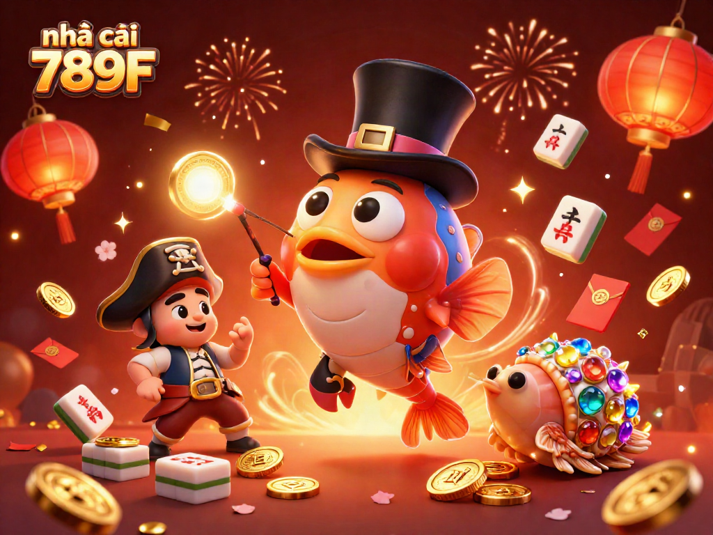 Experience the thrill of nhà cái 789F with vibrant characters in a lively casino scene.