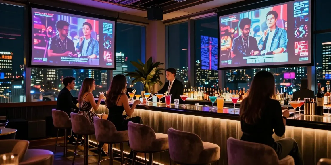 Popular 오피사이트 showcasing vibrant nightlife with stylish patrons and upscale ambiance.