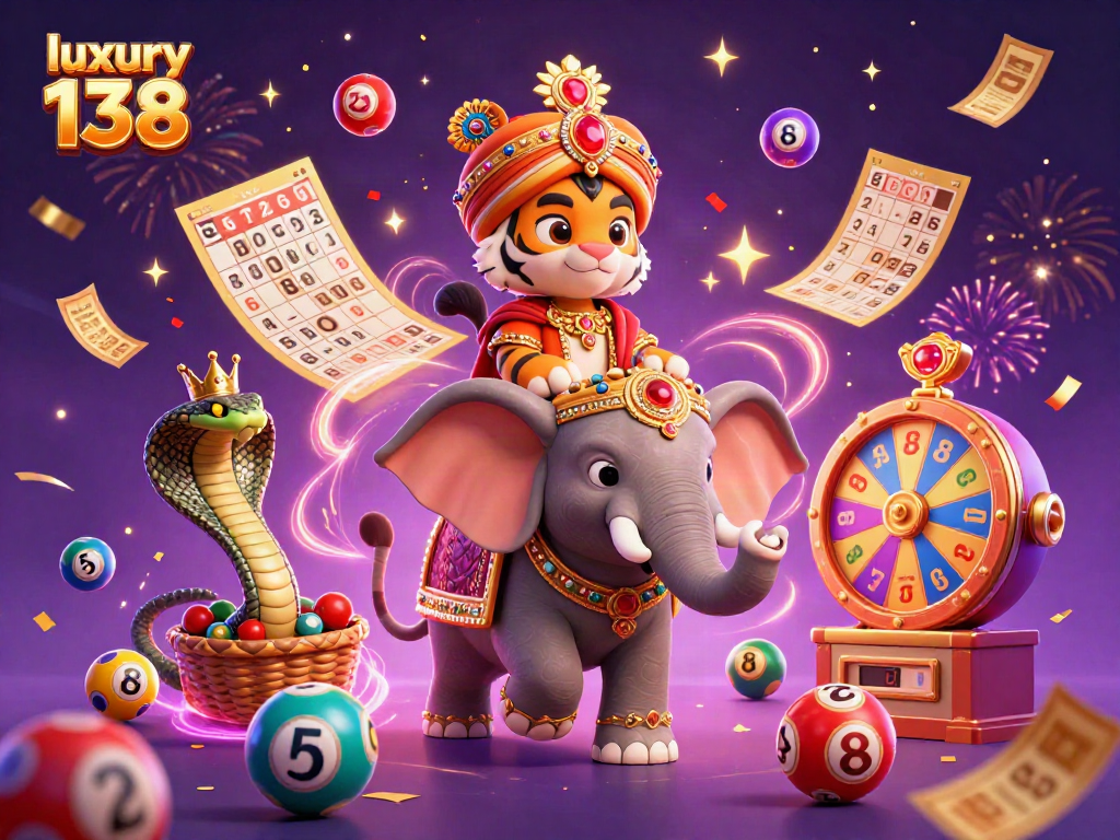 Experience the excitement of luxury 138 with a vibrant 3D scene featuring a gaming celebration.