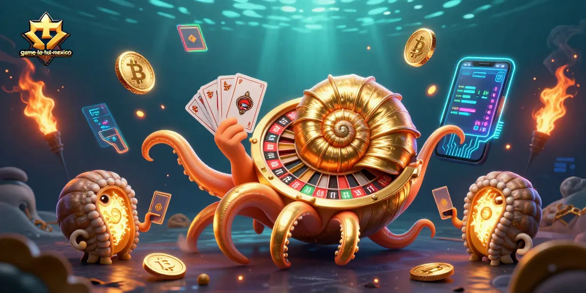 Spin the reels in game-le-hoi-mexico, featuring luminous nautilus and glowing currency elements.