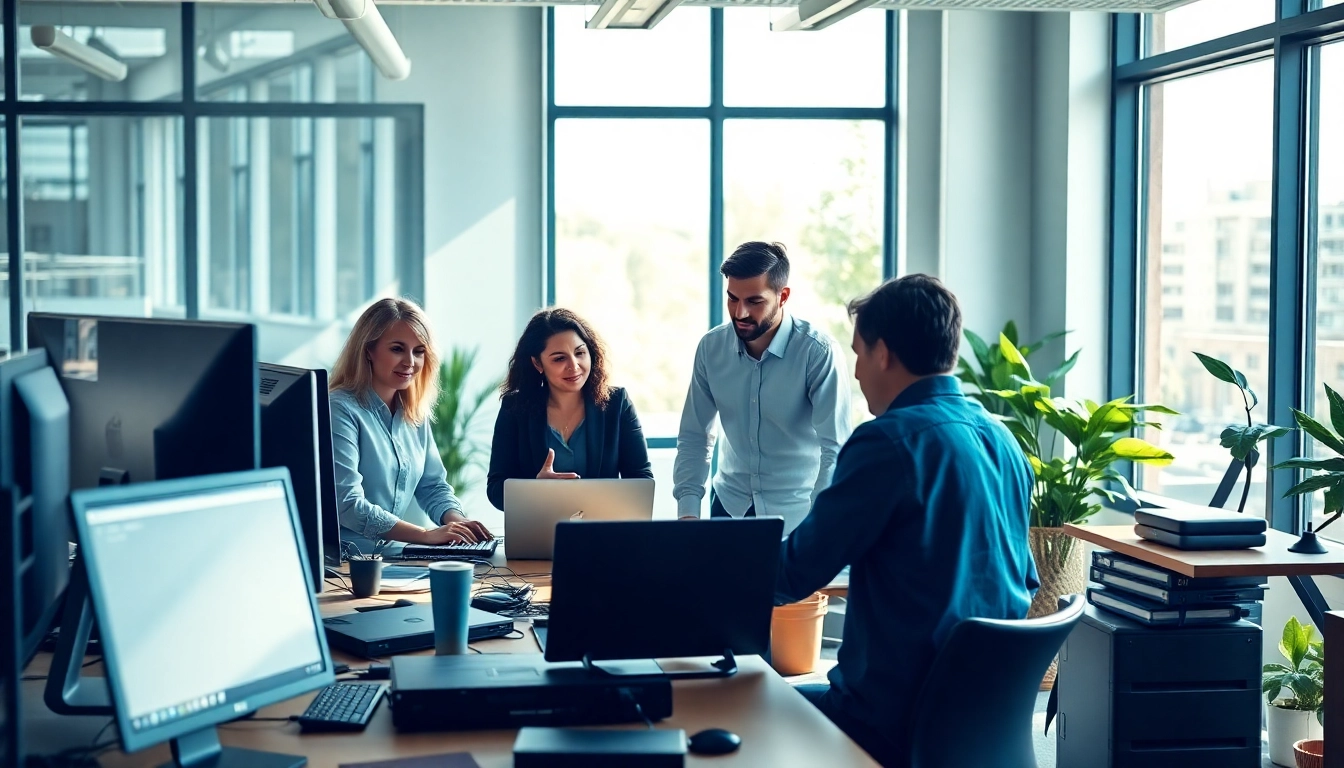 IT support services for small business team brainstorming innovative solutions.