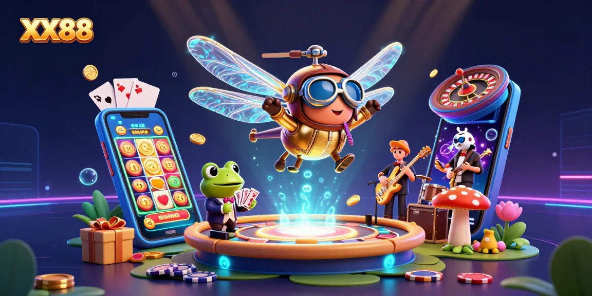 Engage with XX88's casino adventures amidst a vibrant jungle scene filled with action.