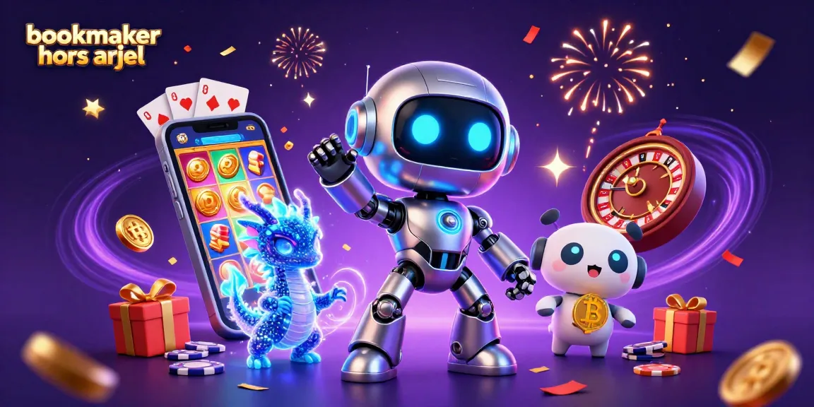 Gagnez avec bookmaker hors arjel grâce à cette illustration dynamique de jeu en ligne.