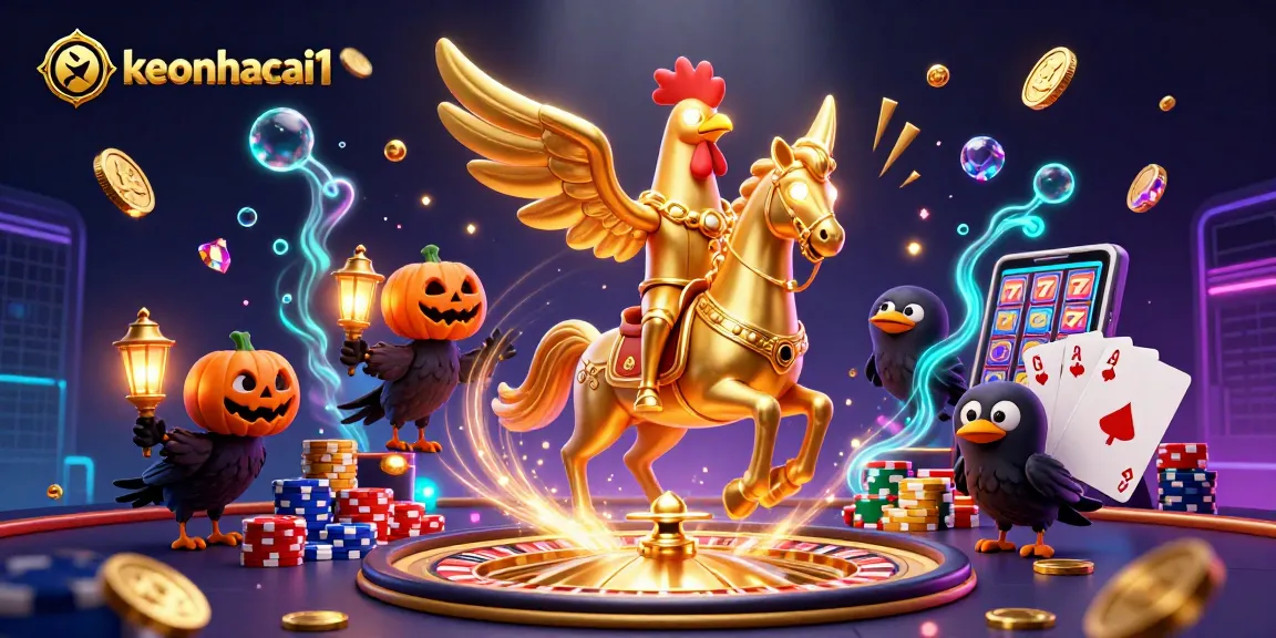 Experience thrilling action with keonhacai1 in a vibrant 3D casino scene, showcasing dynamic characters and game elements.