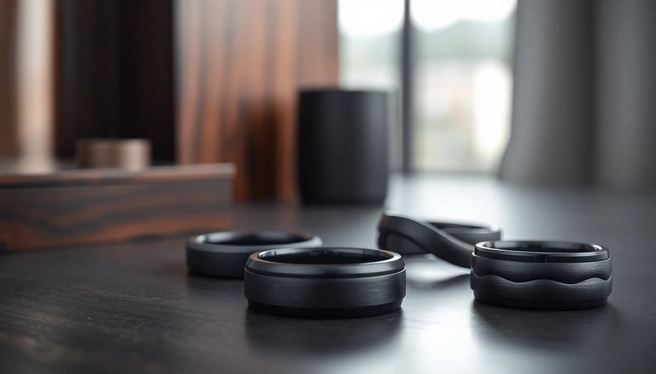 Shop stunning Black Zirconium Rings highlighting their unique matte finish and elegant design.
