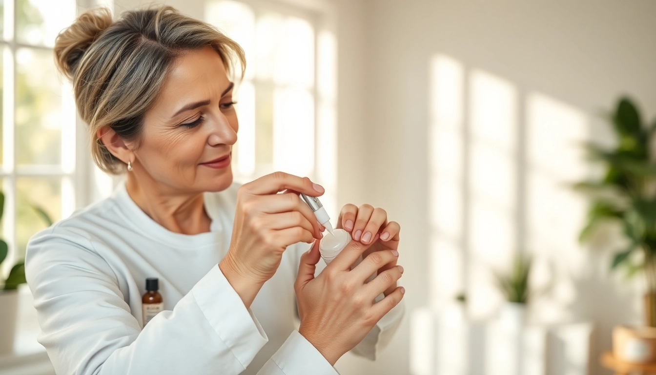 Applying dmso gel on a patient’s shoulder during therapy session in a calming clinic.