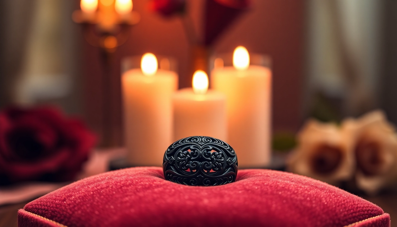 Showcasing a luxurious Black Zirconium Ring with elegant design details and polished finish.